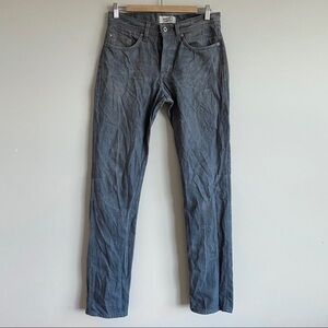 NAKED & Famous Weird Guy Grey Selvedge Slim Fit Men's Raw Denim Jeans 30x33